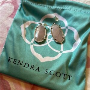 Kendra Scott Silver and rose quartz Earrings